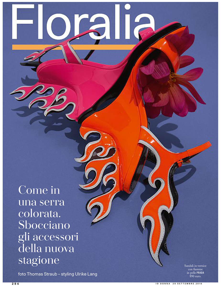 editoriale io donna con la collaborazione di Bruno Bugiani di Manifesto Flower